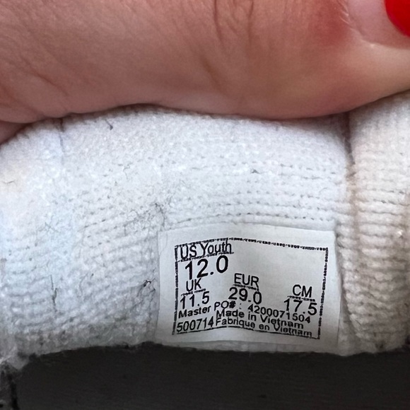 🤍 Kid’s Unisex Vans - White Leather - Low Top - Picture 6 of 8